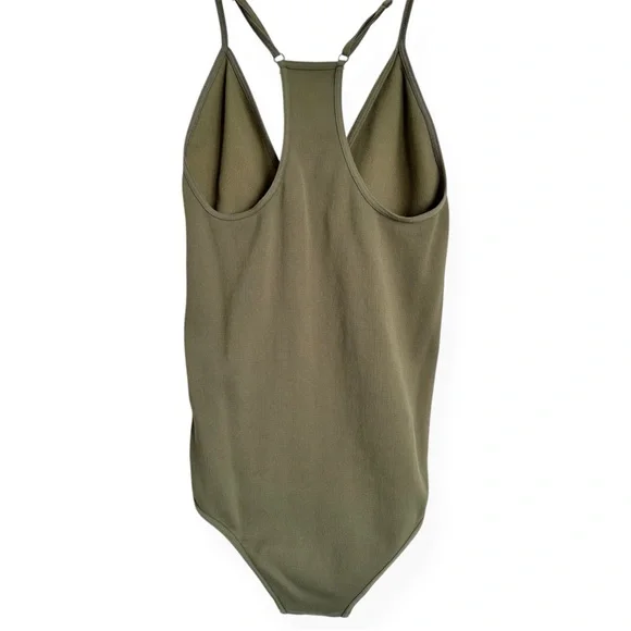 NWOT Free People Intimately Move Along Strappy Sleeveless Bodysuit Army Green XS - Picture 6 of 8